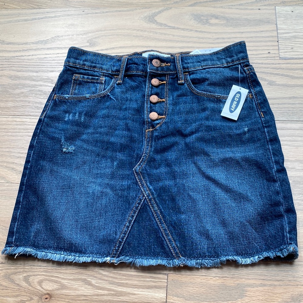 Girls Cutoff Denim Skirt NWT Size L